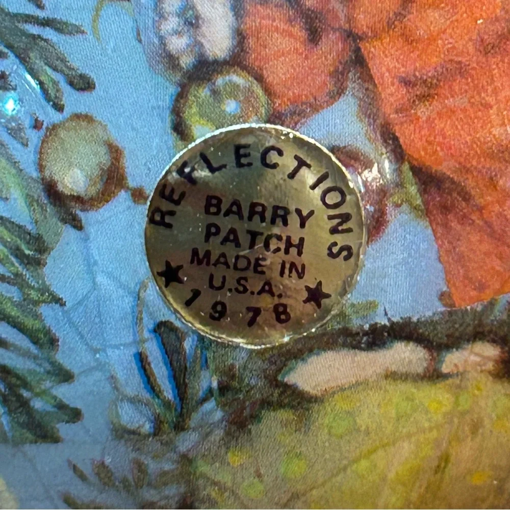 Vintage 1978 Reflections Barry Patch Paper Mache Angel Babies Christmas Ornament